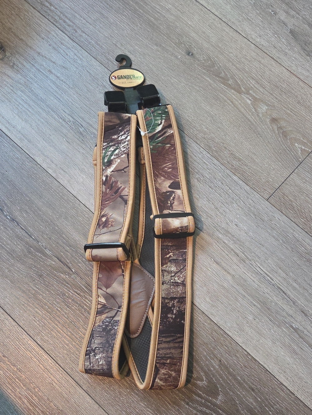 Gander Mountain Camouflage Padded Adjustable Suspenders - Brown Green
